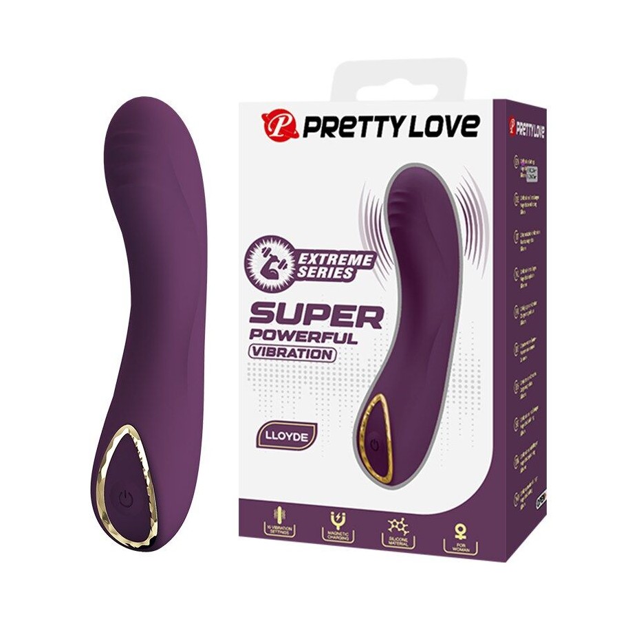 PRETTY LOVE - VIBRATORE RICARICABILE LLOYDE 10 FUNZIONI VIOLA